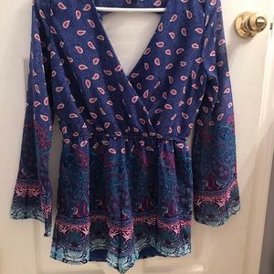 Patterned romper